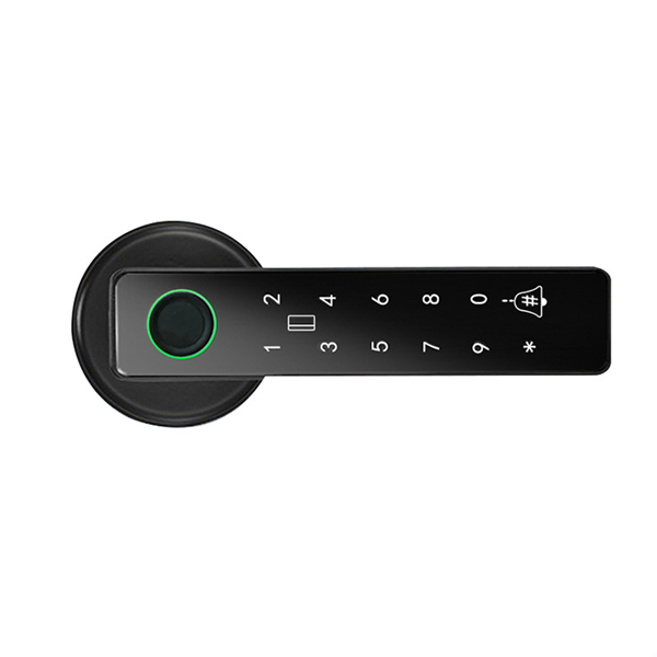 Smart Life Tuya WIFI Door Handle Fingerprint Keypad Card Doorbell Lock | X7 | Black