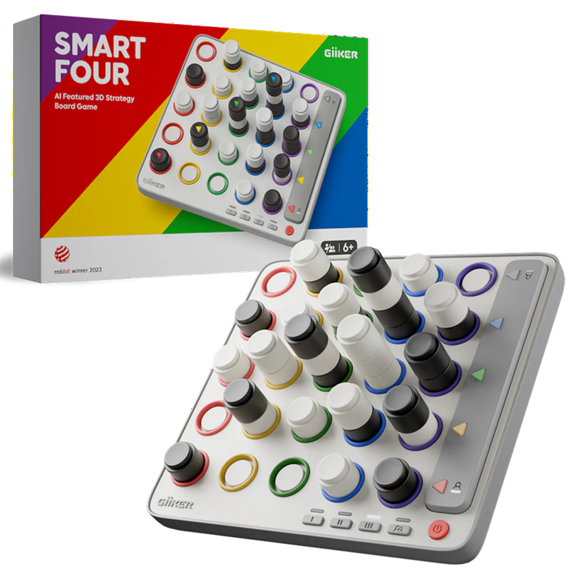 GiiKER Smart Four – AI‑Powered 3D Connect‑4 Strategy Game | STEM Family Board Game for Kids 6+
