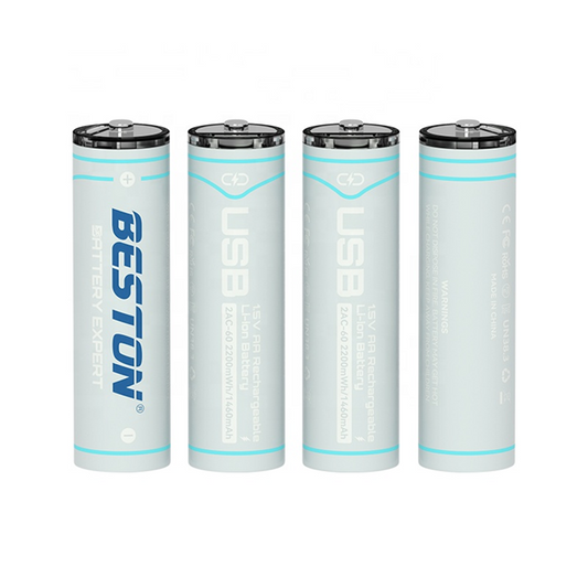 BESTON AA USB C Rechargeable Lithium-ion Battery | 14500 | 1.5V | 1332mAh | 4 Pack