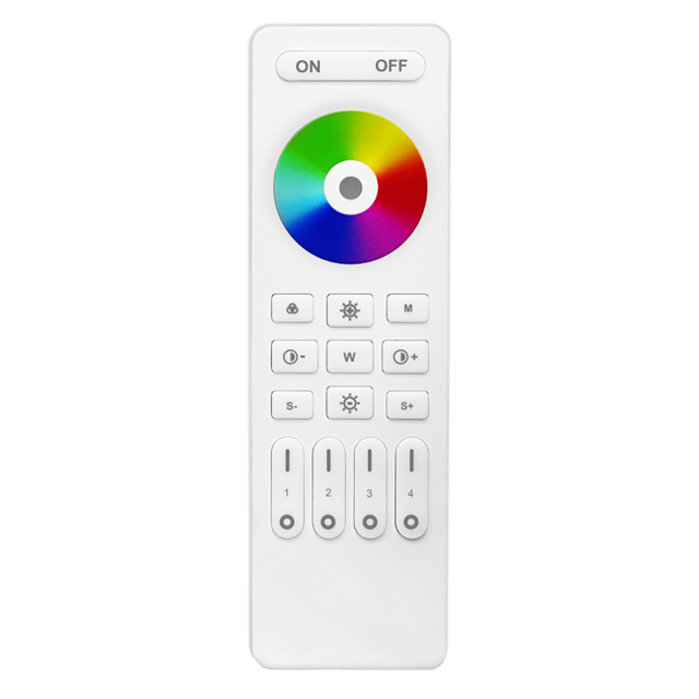 Wireless 2.4G RF Remote Controller | 4 Zones | RGB/ RGBW/ RGBCCT | Dimming | 3V | RC03RF | White