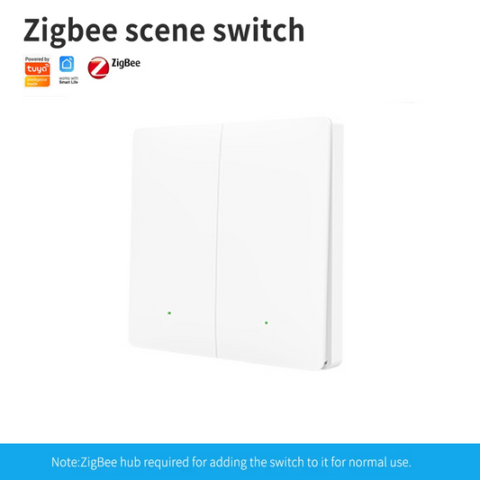 Smart Life Tuya Zigbee Wireless 2CH Scene Switch 6 Scenes