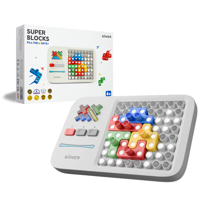 GiiKER Super Blocks – Smart Puzzle Game with 1000+ Challenges for Kids Adults STEM Learning Toy