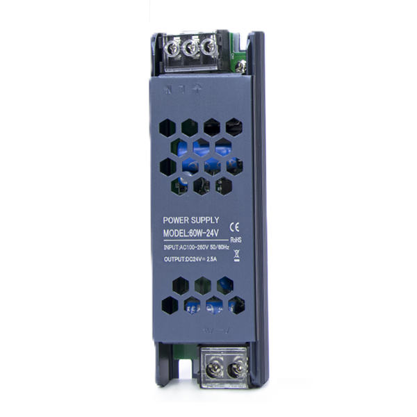 DC 24V 2.5A 60W Slim LED Driver Constant Voltage Power Supply for LED Strips & Lighting | AC Input