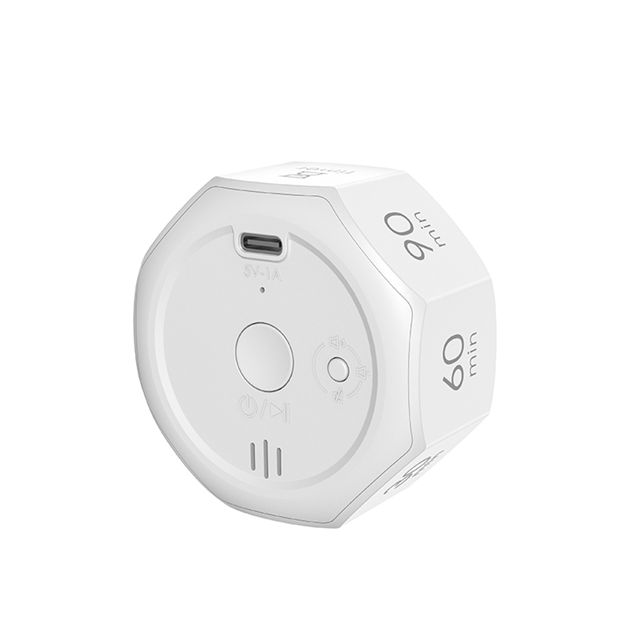 Flip Digital Timer Octagon – 1/3/5/15/30/60/90 Min Gravity Countdown/ Timer | White