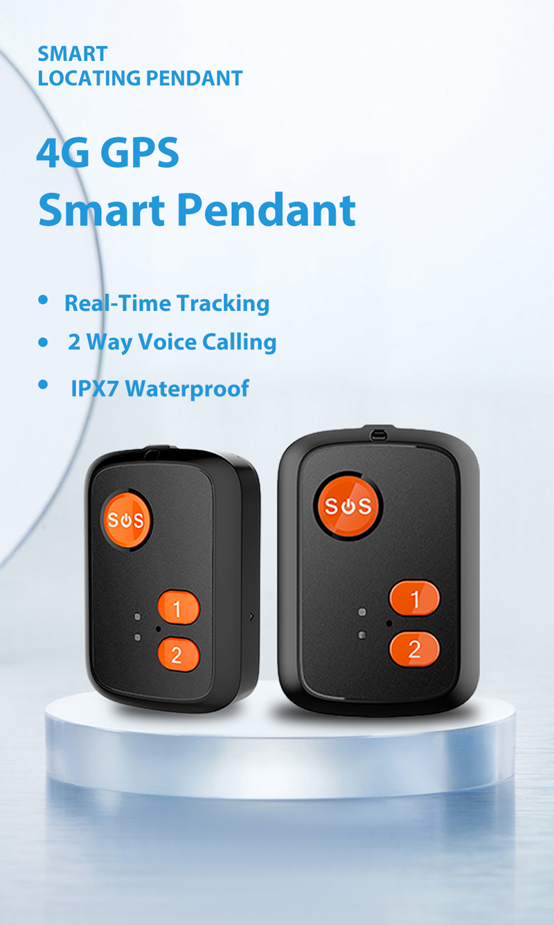 4G GPS Pendant Child Elderly Asset Safety Tracker w/ SOS Button, Voice Calling & Real‑Time Tracking