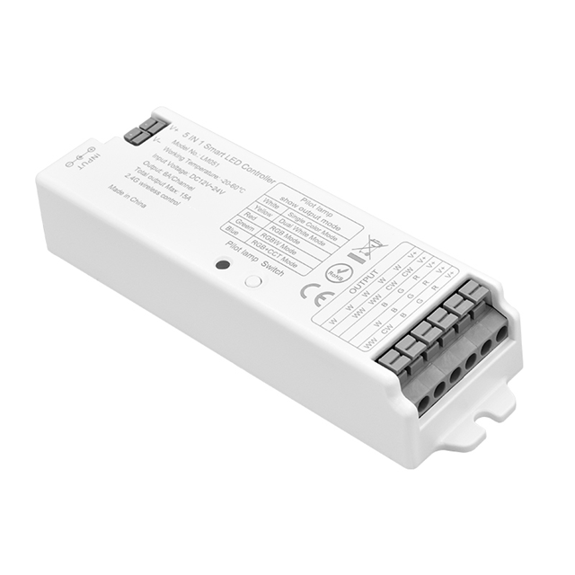 2.4G RF LED Strip Light Controller | PWM Single Colour/CCT/RGB/RGBW/RGBCCT | DC12-24V