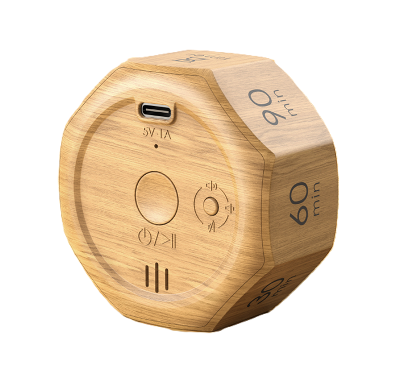 Flip Digital Timer Octagon – 1/3/5/15/30/60/90 Min Gravity Countdown/ Timer | Wood