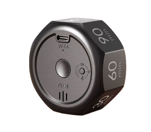 Flip Digital Timer Octagon – 1/3/5/15/30/60/90 Min Gravity Countdown/ Timer | Black