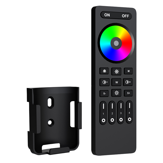 Wireless 2.4G RF Remote Controller | 4 Zones | RGB/ RGBW/ RGBCCT | Dimming | 3V | RC03RF | Black