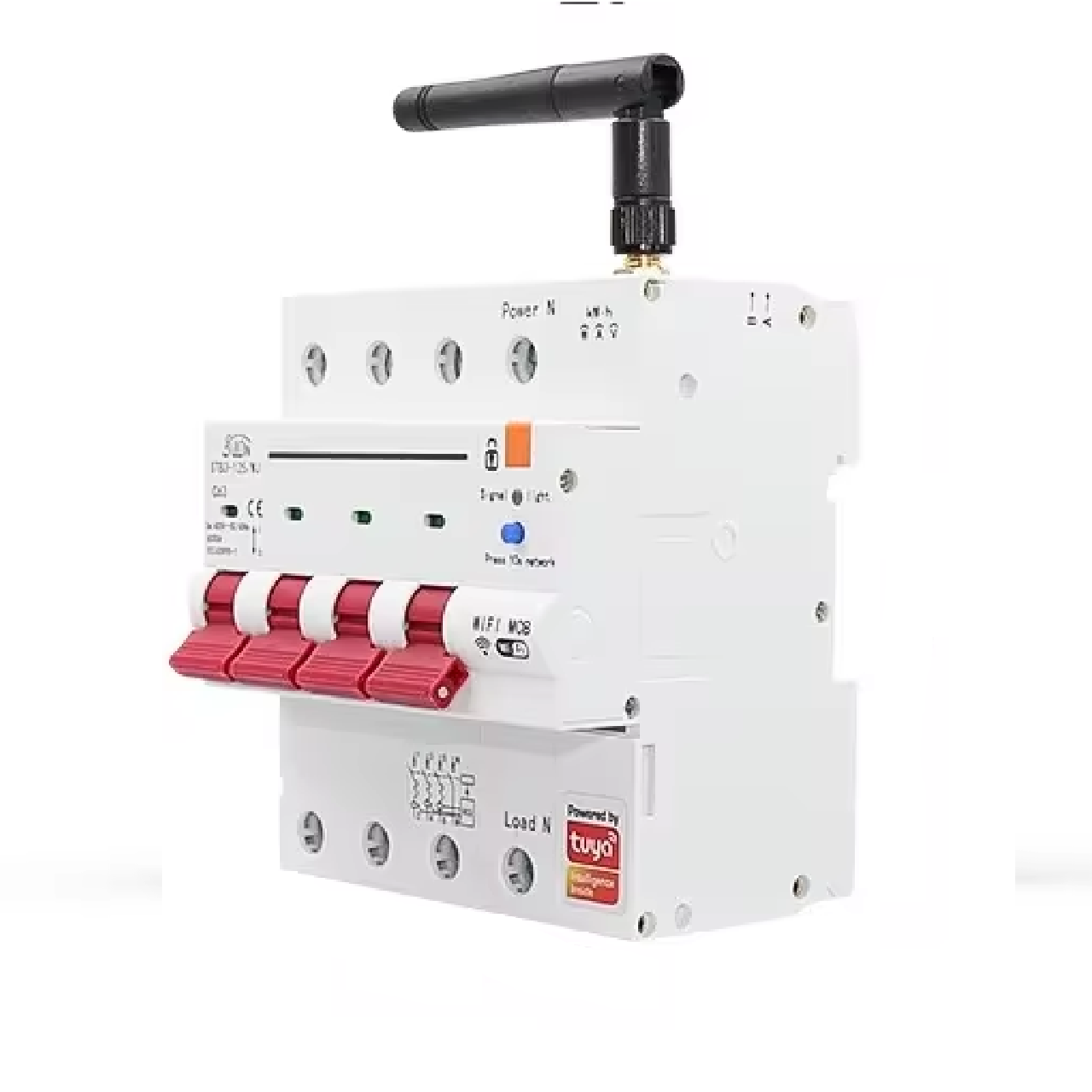 Smart Life Tuya WIFI 4P 230V 63A 13800W 13.8KW MCB Switch Circuit Breaker w/ Power Monitor