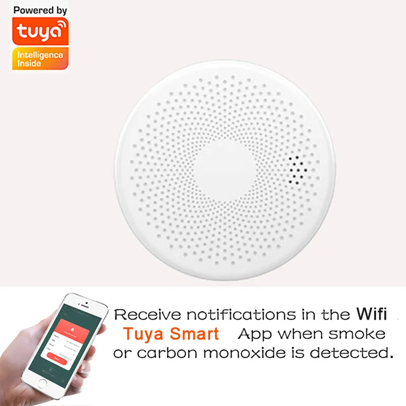 Smart Life Tuya WIFI Smoke & Carbon monoxide (CO) Detector Sensor