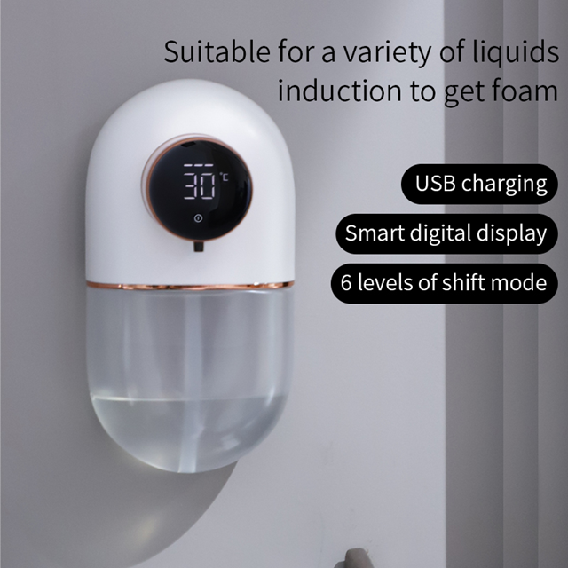 Electric Soap Gel Dispenser | 5V Rechargeable | 320ml refillable | Wall Mounted (Blue)