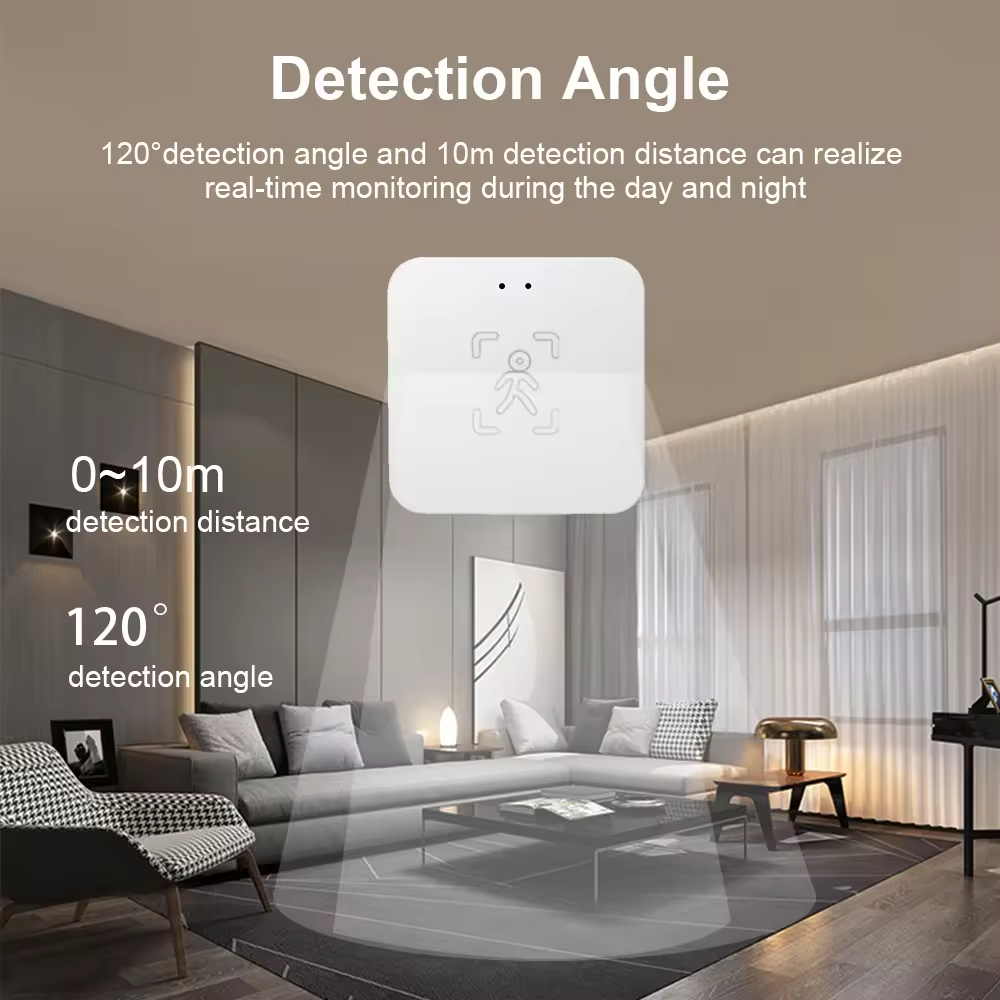 Smart Life Tuya WIFI Human Presence Motion Detector w/ Light Sensor | 5V | Wall/ Ceiling Mounted