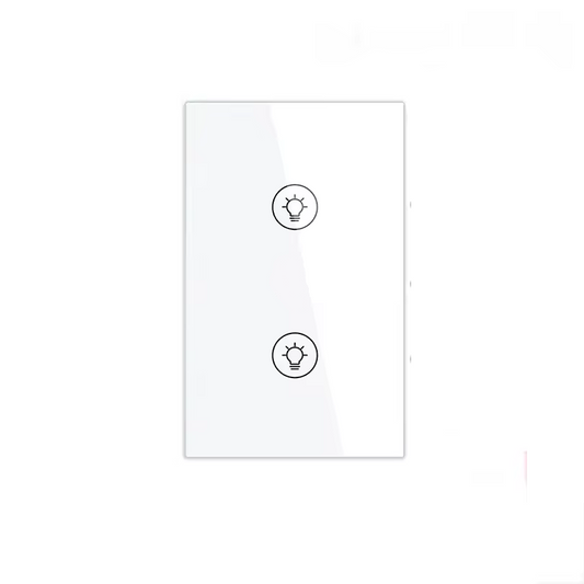 Smart Life Tuya WIFI 2CH Dimmer Light Switch | Live & Neutral Wire | White