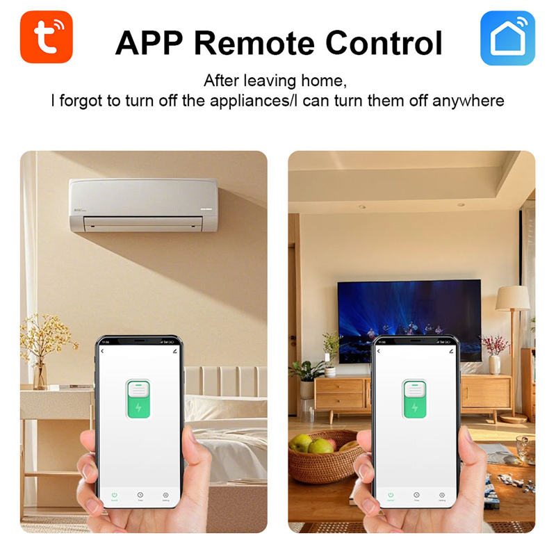 Smart Life Tuya WIFI 1P w/ Neutral Switch Breaker | 8-90V DC 40A