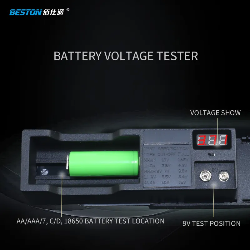 Battery Organizer Storage Box w/ Battery voltage Tester for AA/AAA/C/D/18650/21700