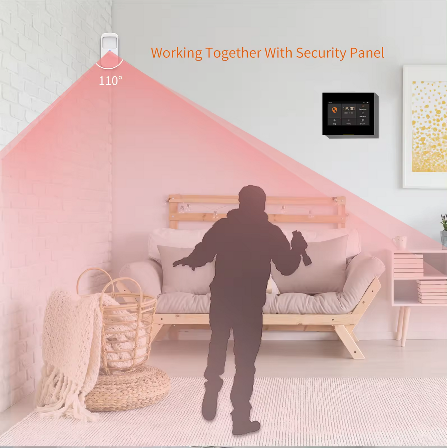 Wireless PIR Motion Movement Detector Sensor for H502 GSM Alarm System | RF433