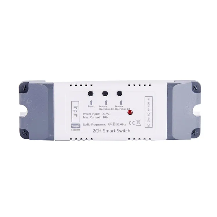 Smart Life Tuya Zigbee 2CH 5V or 85-250V Door Gate Garage Opener Inching Relay Module with RF433Mhz