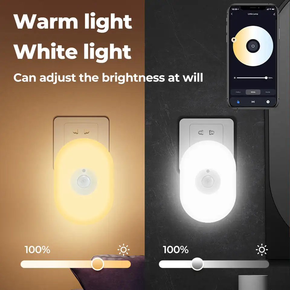 Smart Life Tuya WIFI LED Night Light w/ PIR Motion Detector Sensor | RGB CCT | 240V