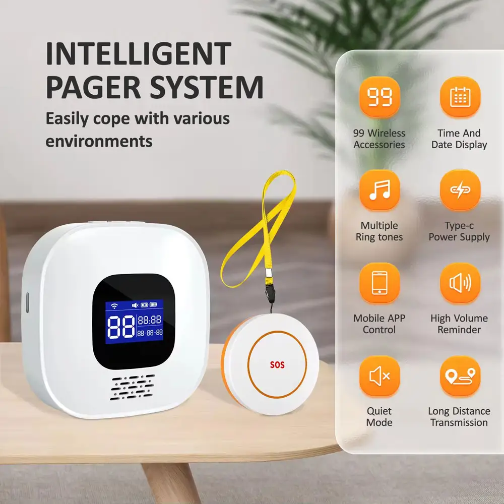 Smart Life Tuya WIFI Pager SOS Emergency Panic Button Alarm System | 5V