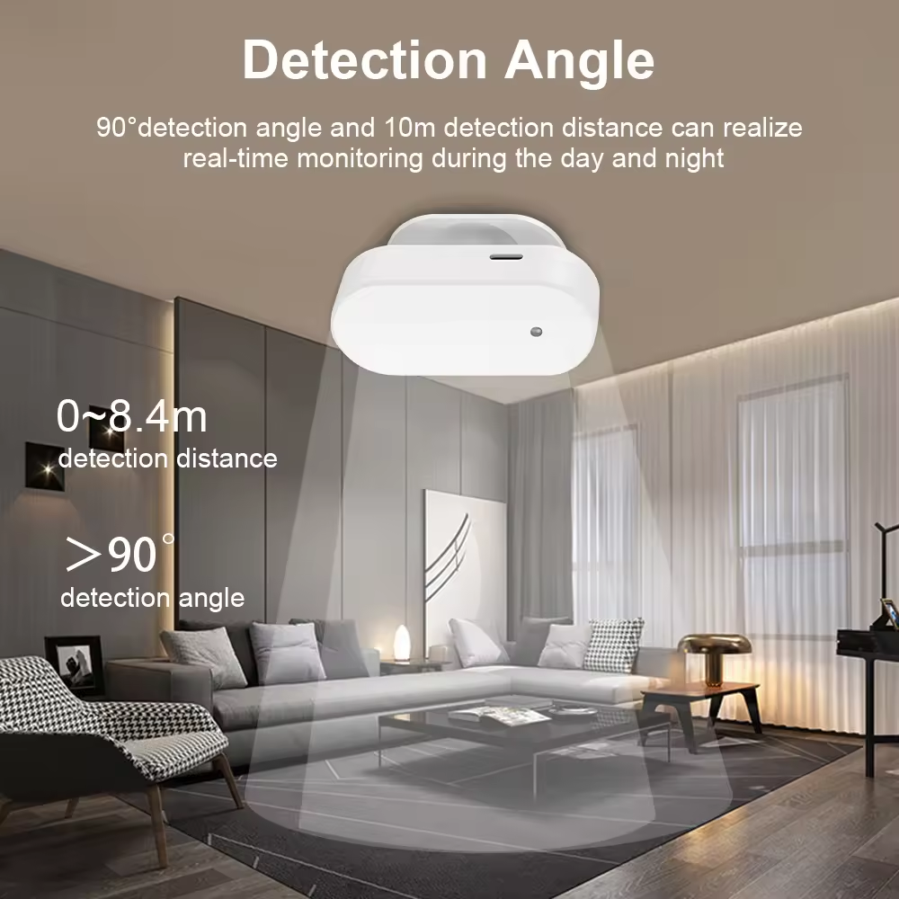 Smart Life Tuya WIFI Human Presence Motion Detector w/ Light Sensor | 5V | Wall Mounted