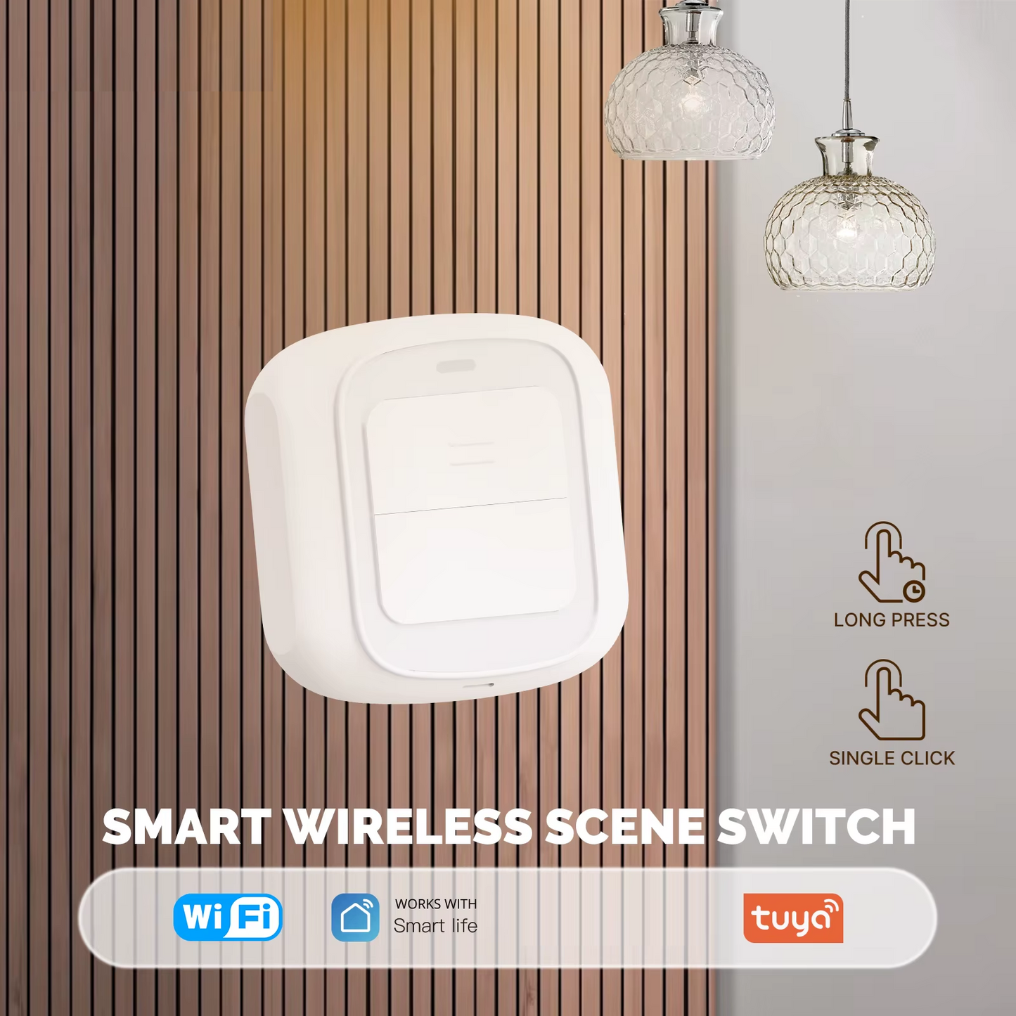 Smart Life Tuya WIFI Wireless 2CH Scene Switch | 4 Scenes | 3V