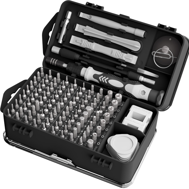 117 in 1 Precision Screwdriver Set w/ 98 Magnetic Bits Tool Kit w/ Carry Case | Blue