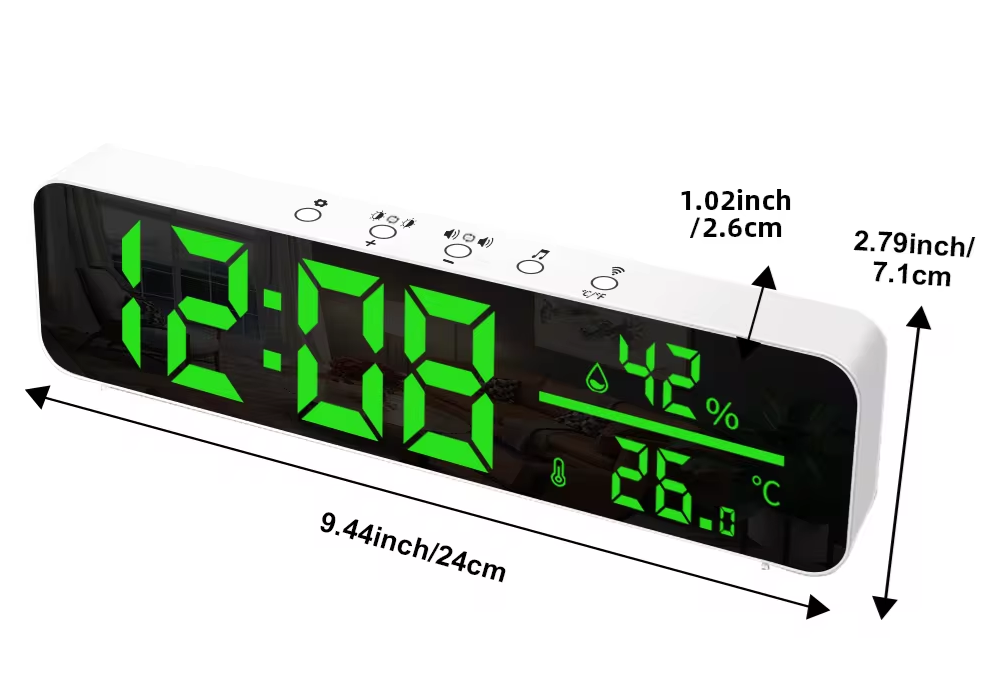 Smart Life Tuya WIFI Alarm Clock Time LED Display w/ Temperature & Humidity Sensor | 5V