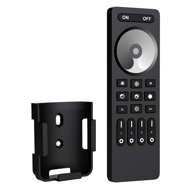 Wireless 2.4G RF Remote Controller | 4 Zones | Single Colour | Dimming | 3V | RC01RF | Black