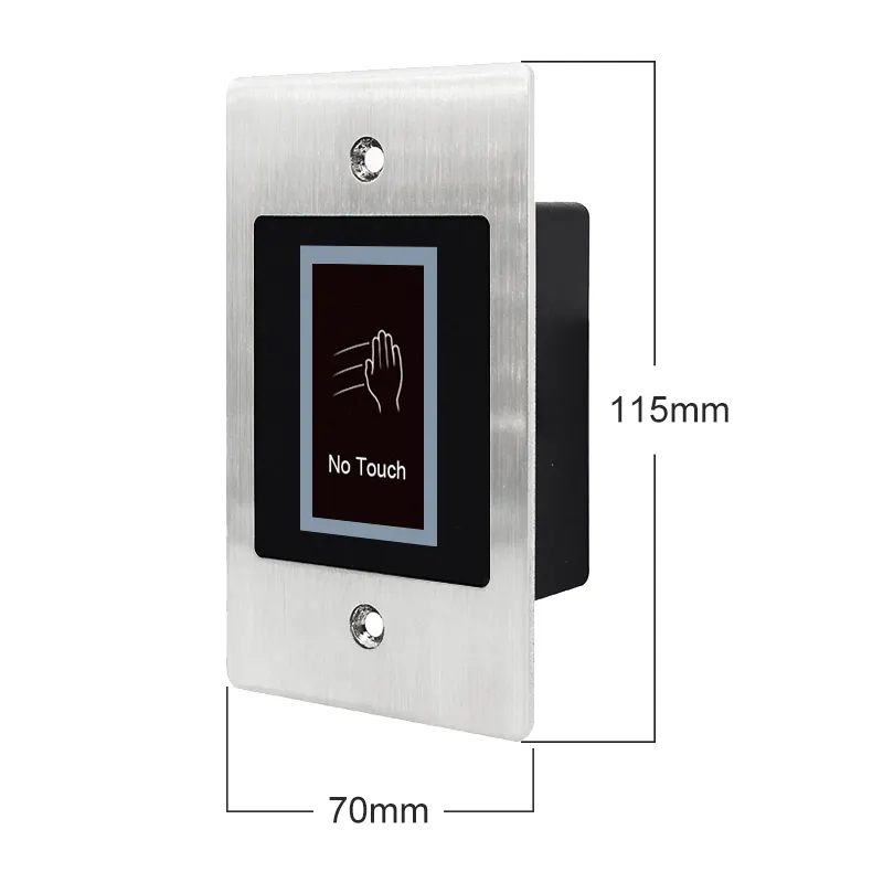 Access Control Embedded Waterproof 12V 24V Infrared No Touch Exit Button Door Release Button