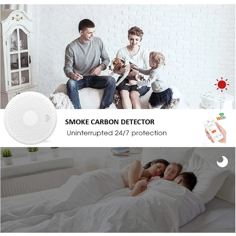 Smart Life Tuya WIFI Smoke & Carbon monoxide (CO) Detector Sensor