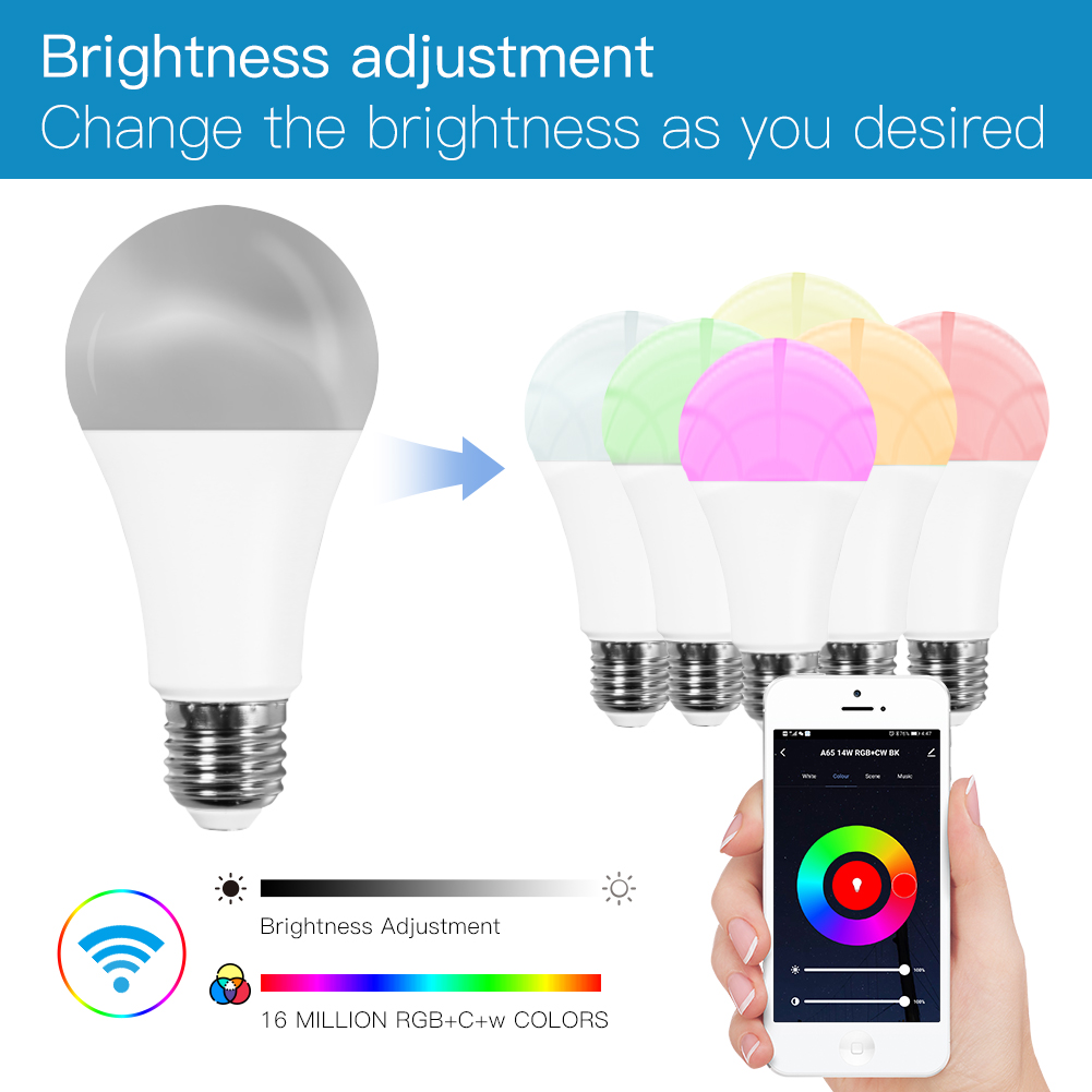 Smart Life Tuya WIFI 9W E27 RGB CCT LED Light Bulb | 2700K to 6500K | RGB