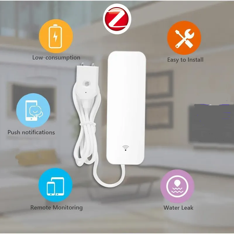 Smart Life Tuya Zigbee Wireless Water Leak Detector Sensor