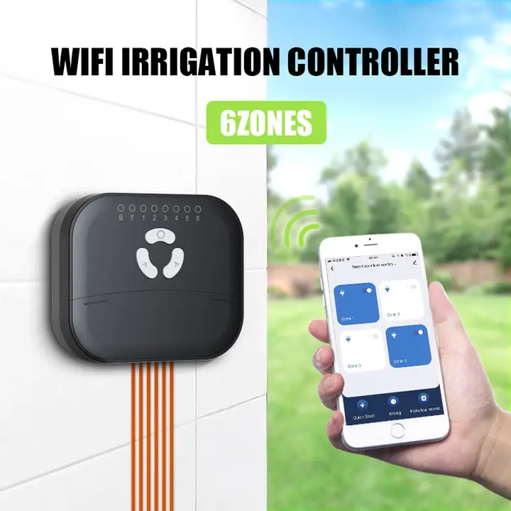 Smart Life Tuya WIFI 6 Zone Irrigation Controller Switch w/ 24V Power Supply