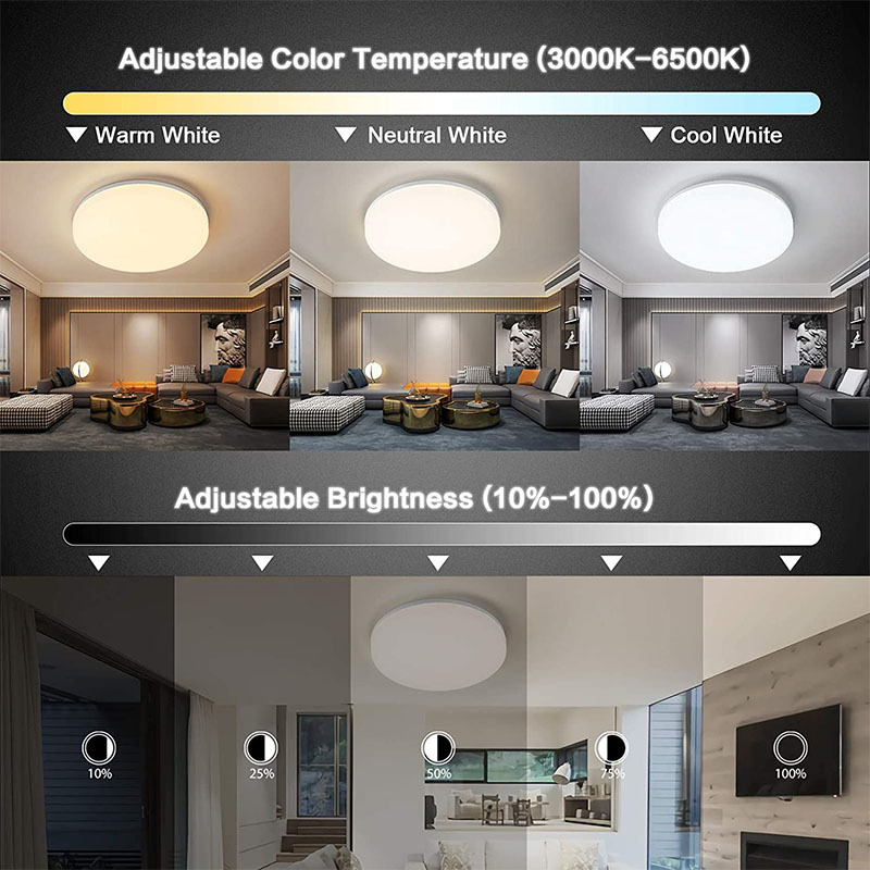 Smart Life Tuya Bluetooth Ceiling LED Light 24W CCT 2700-6500K | RGB 4W | Remote Controller | 240V