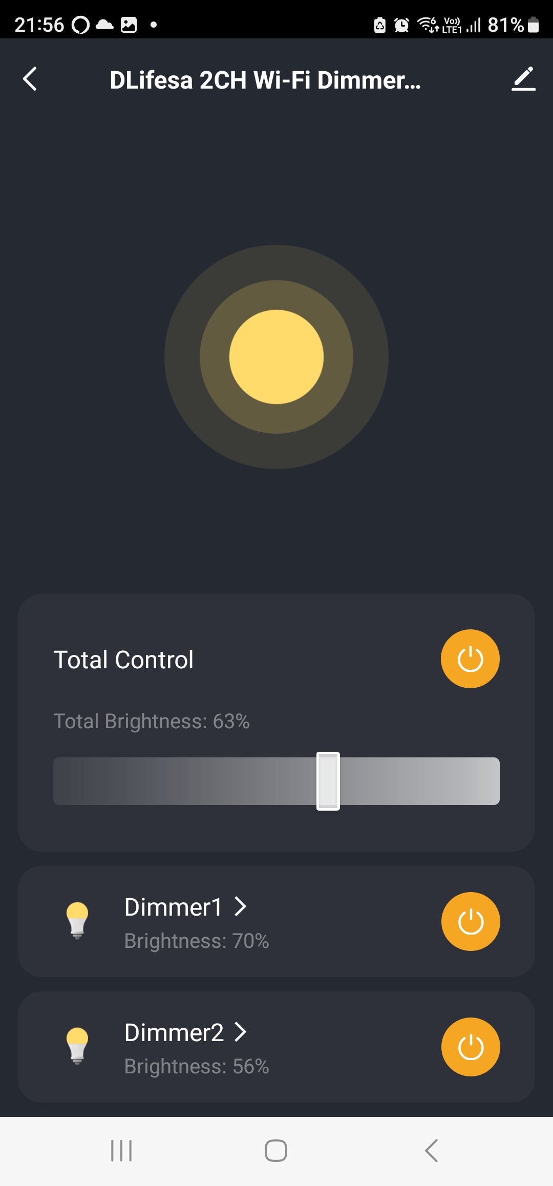 Smart Life Tuya WIFI 2CH 100W LED Light Dimmer Mini Switch