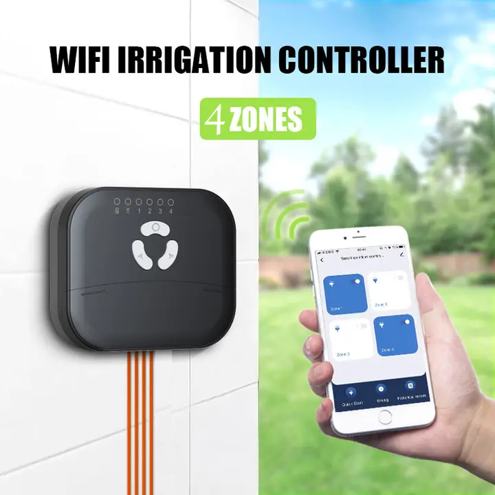 Smart Life Tuya WIFI 4 Zone Irrigation Controller Switch w/ 24V Power Supply