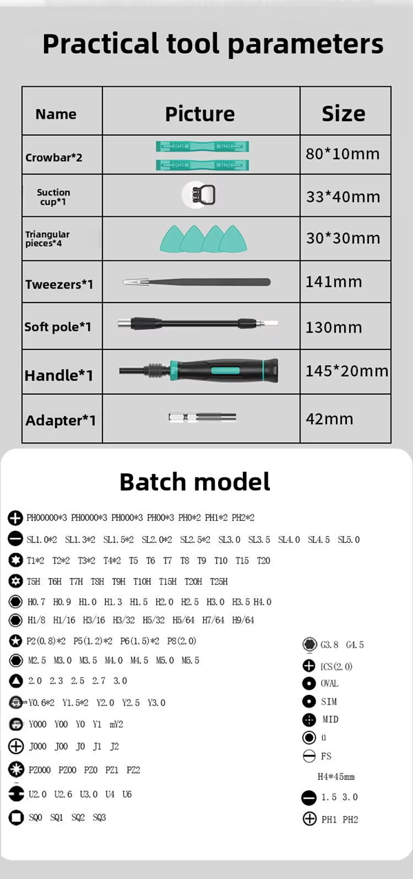 152 in 1 Precision Screwdriver Set w/ 140 Magnetic Bits Tool Kit w/ Carry Case | Black