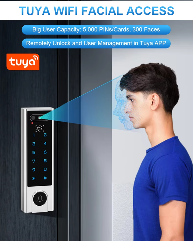 Smart Life Tuya WIFI Access Control 12V Face Keypad Card Doorbell | IP66 | DLV3
