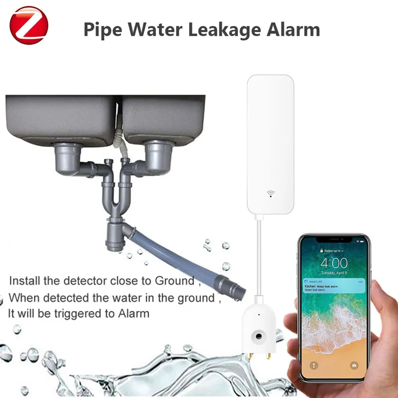 Smart Life Tuya Zigbee Wireless Water Leak Detector Sensor