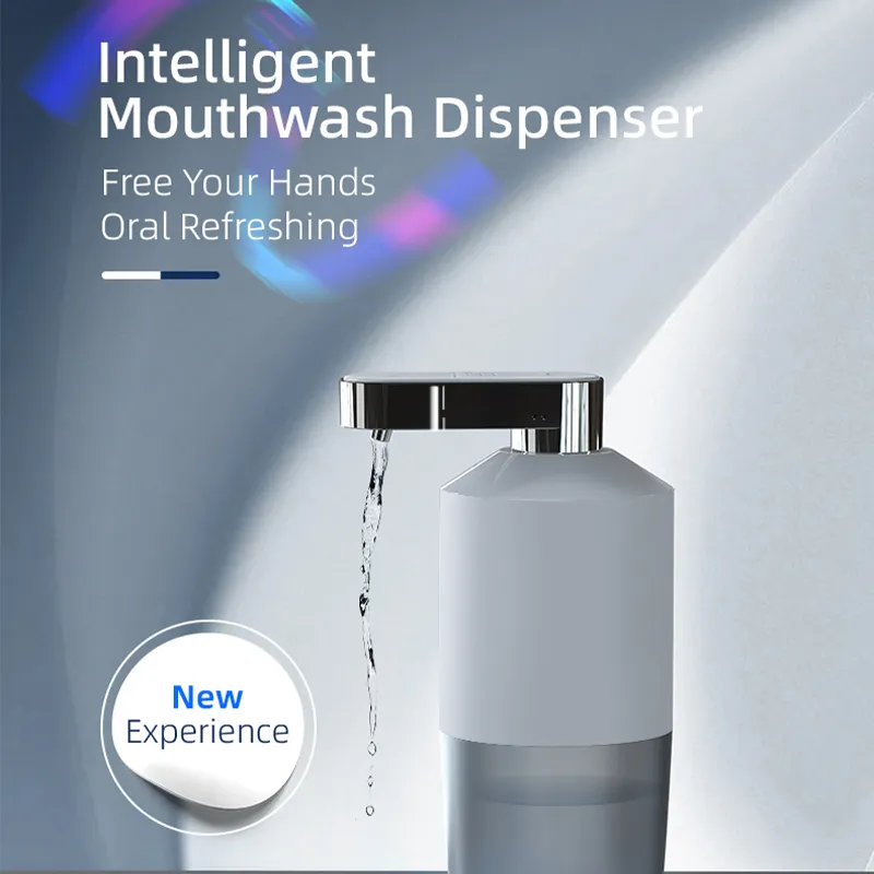 Electric Mouthwash Liquid Dispenser | 5V Rechargeable | 280ml Refillable | Table top