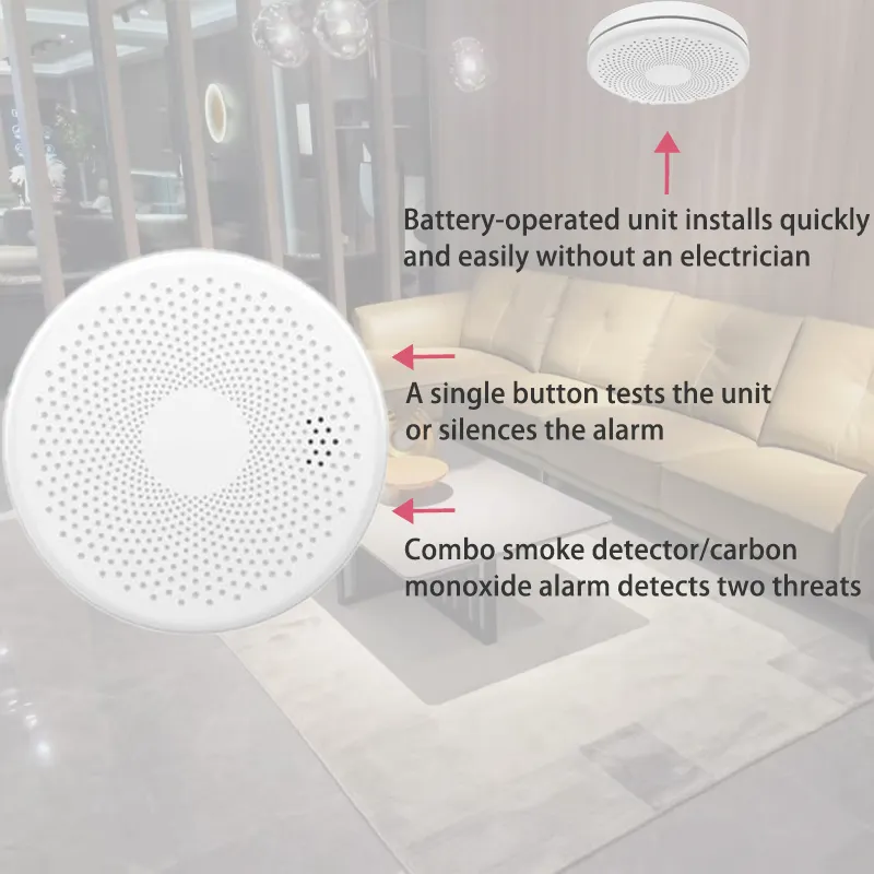 Smart Life Tuya WIFI Smoke & Carbon monoxide (CO) Detector Sensor