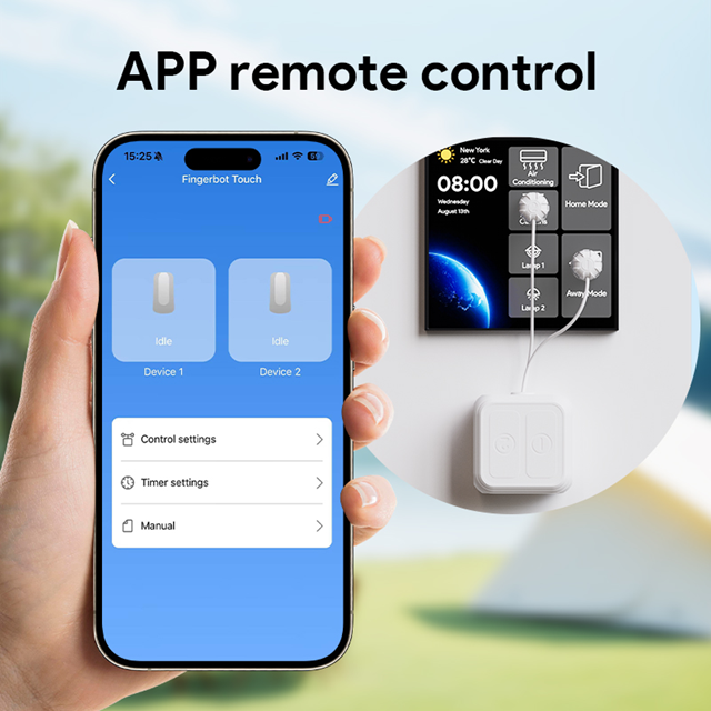Smart Life Tuya Bluetooth 2CH Fingerbot Smart Button Pusher for Touch Screens, Switches, Appliances