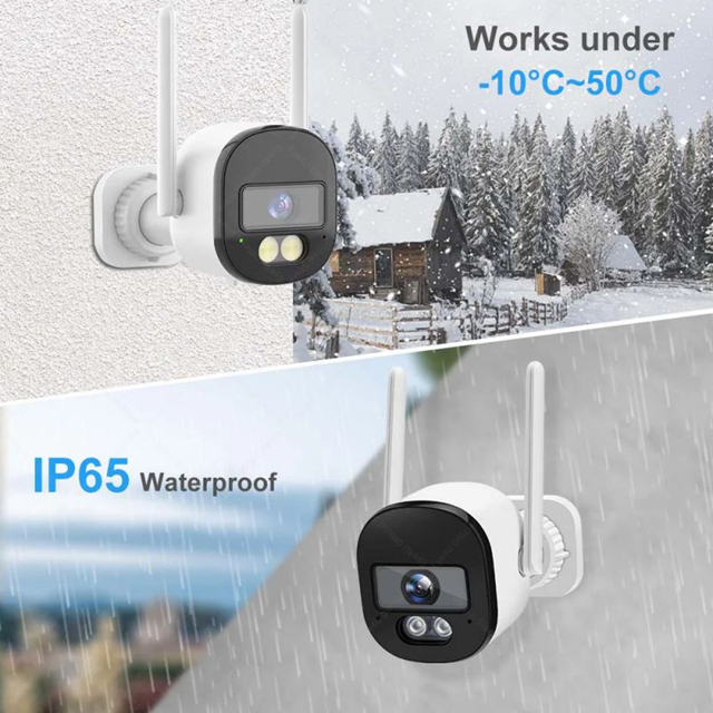 Smart Life Tuya WIFI 3MP HD Bullet CCTV Camera w/ 2 way audio | IP65 Rainproof | 5V