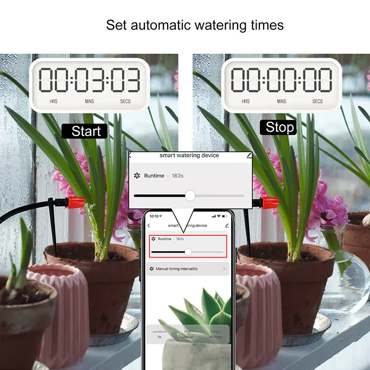 Smart Life Tuya WIFI Watering Switch Drip Irrigation System Double Pump Sprinkler