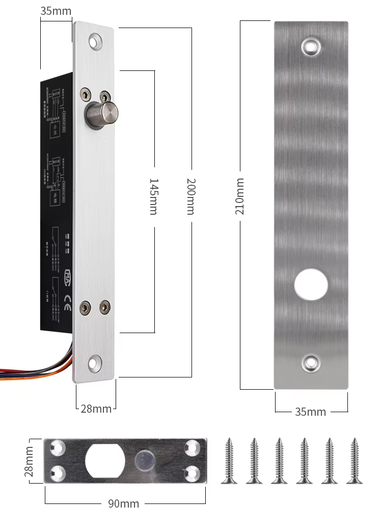 Electric Bolt Lock CS6 12V Fail-Secure Contact Sensor for Tuya Access Control for Door Gate Garage