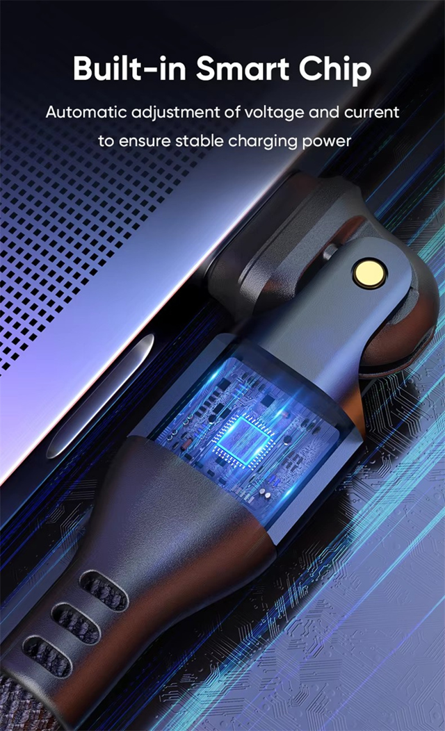 USB C to USB C Cable Data Fast Charging 240W 180° Rotatable 1.8m Nylon Braided (Black)