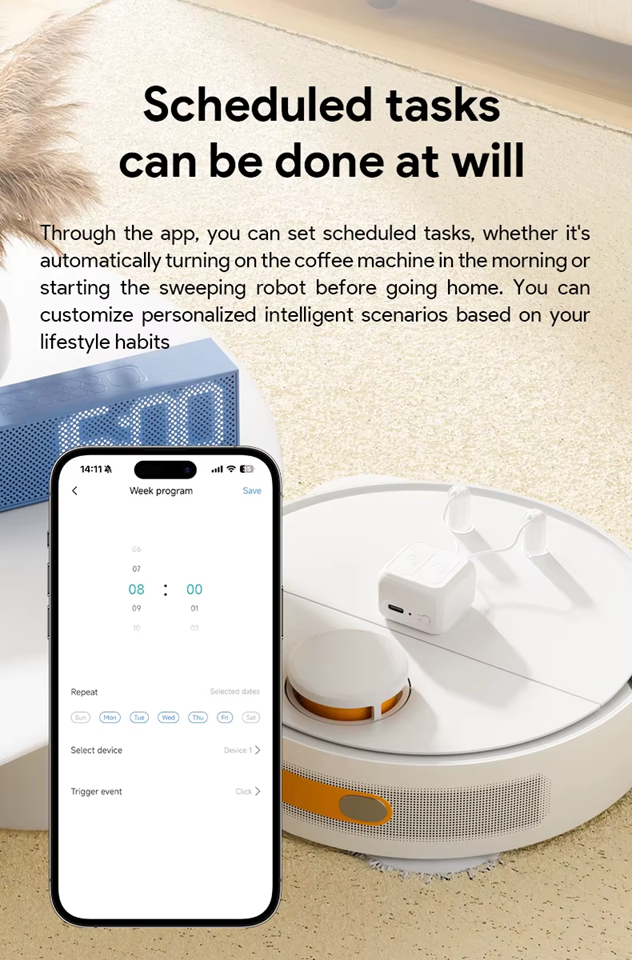Smart Life Tuya Bluetooth 2CH Fingerbot Smart Button Pusher for Touch Screens, Switches, Appliances
