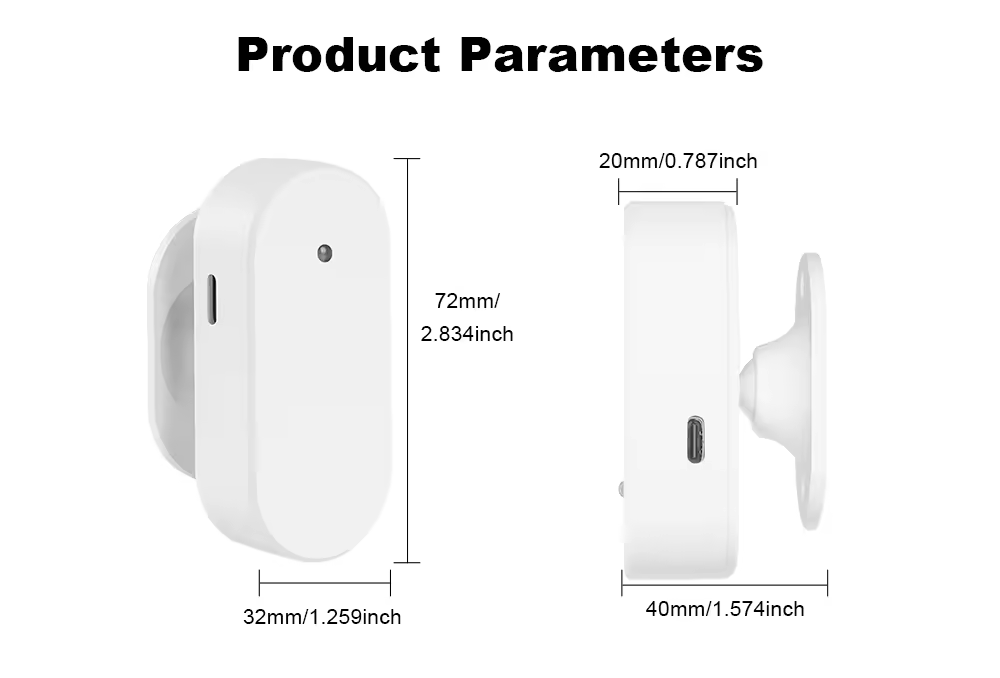 Smart Life Tuya WIFI Human Presence Motion Detector w/ Light Sensor | 5V | Wall Mounted