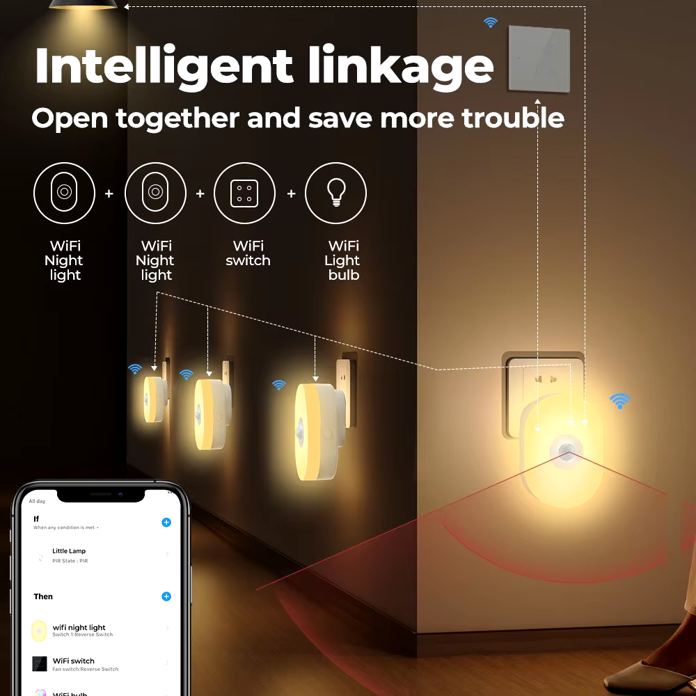 Smart Life Tuya WIFI LED Night Light w/ PIR Motion Detector Sensor | RGB CCT | 240V